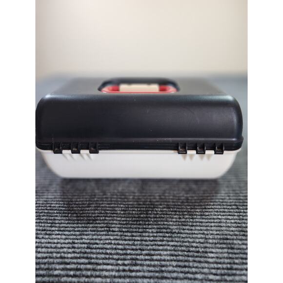 Vintage 90s Caboodles Make-Up Organizer Case 3 Tier Black White Pink Retro - Picture 10 of 13